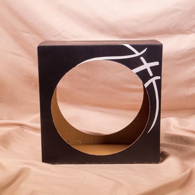 Recycle Custom Design Children′s Basketball Football Round Ball Sports Black Foldable Flat 3-Ply E-Flute Rigid Corrugated Paper Display Packaging Shipping Box
