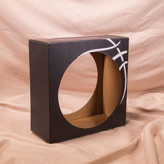 Recycle Custom Design Children′s Basketball Football Round Ball Sports Black Foldable Flat 3-Ply E-Flute Rigid Corrugated Paper Display Packaging Shipping Box