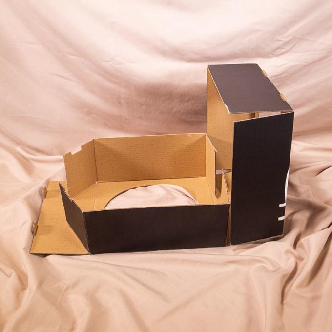 Recycle Custom Design Children′s Basketball Football Round Ball Sports Black Foldable Flat 3-Ply E-Flute Rigid Corrugated Paper Display Packaging Shipping Box