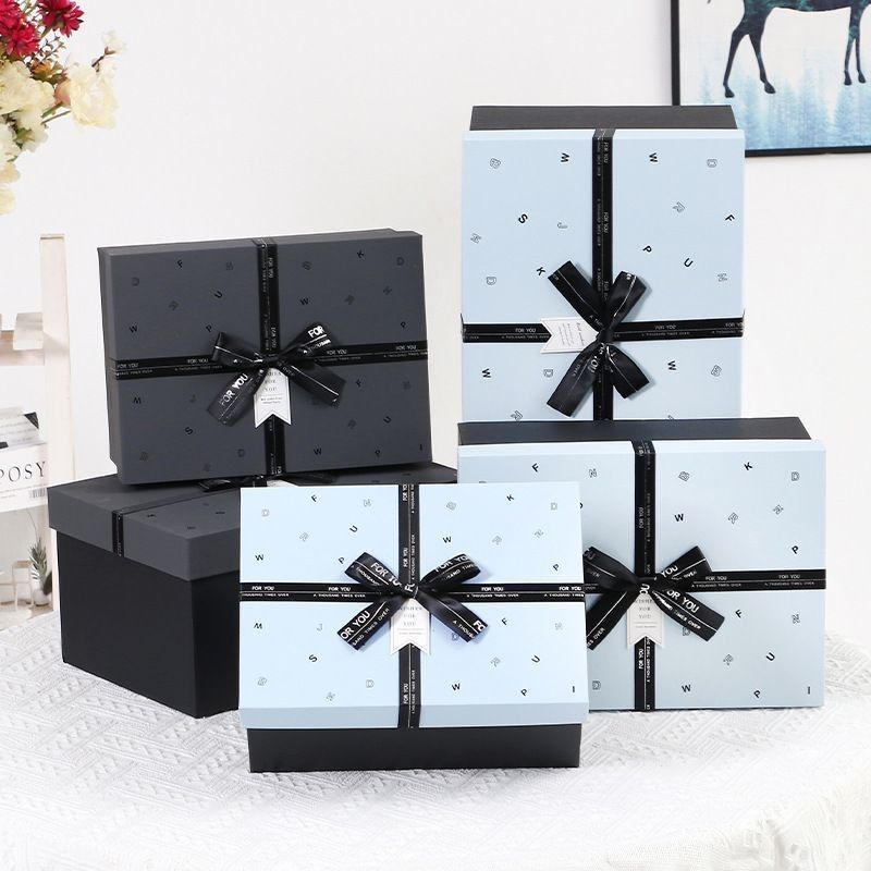 بسته بندی هدیه سیاه جعبه های جواهرات کاغذی برای گردنبند حلقه دستبند ساعت سازگار با محیط زیست